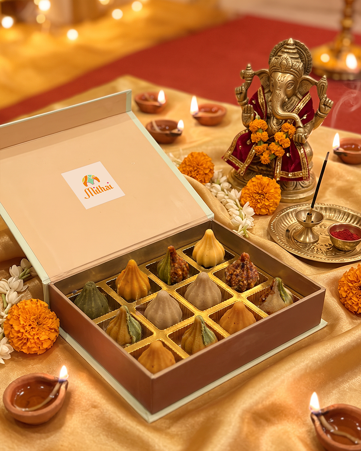 Mangalmurti Collection | 12 Handcrafted Modaks | A Divine Offering for Bappa