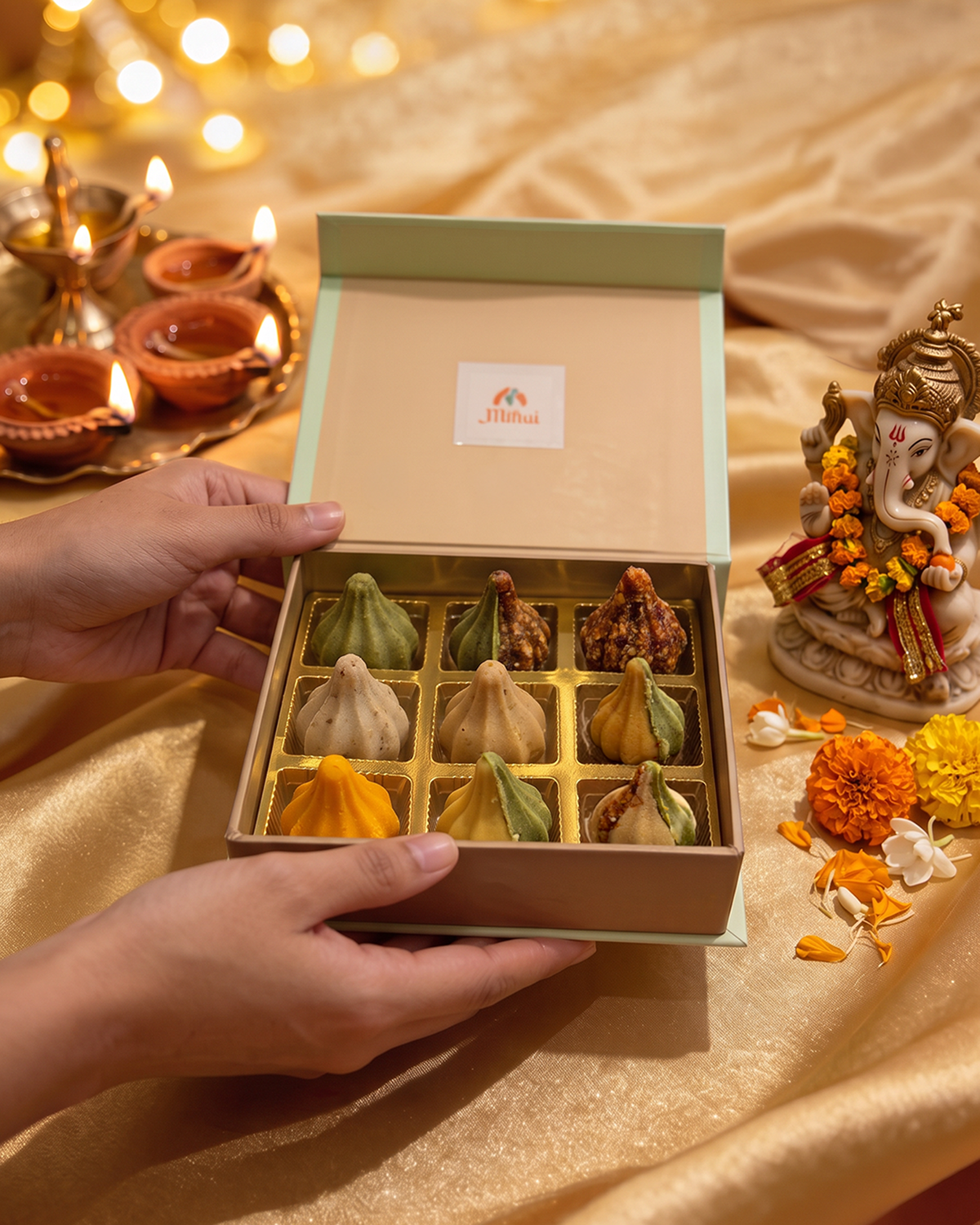 Shubh Aarambh Collection | 9 Handcrafted Modaks | Welcome Bappa with Sweetness